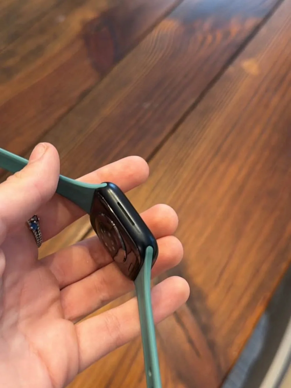 Apple Smartwatch with Teal Sport Band